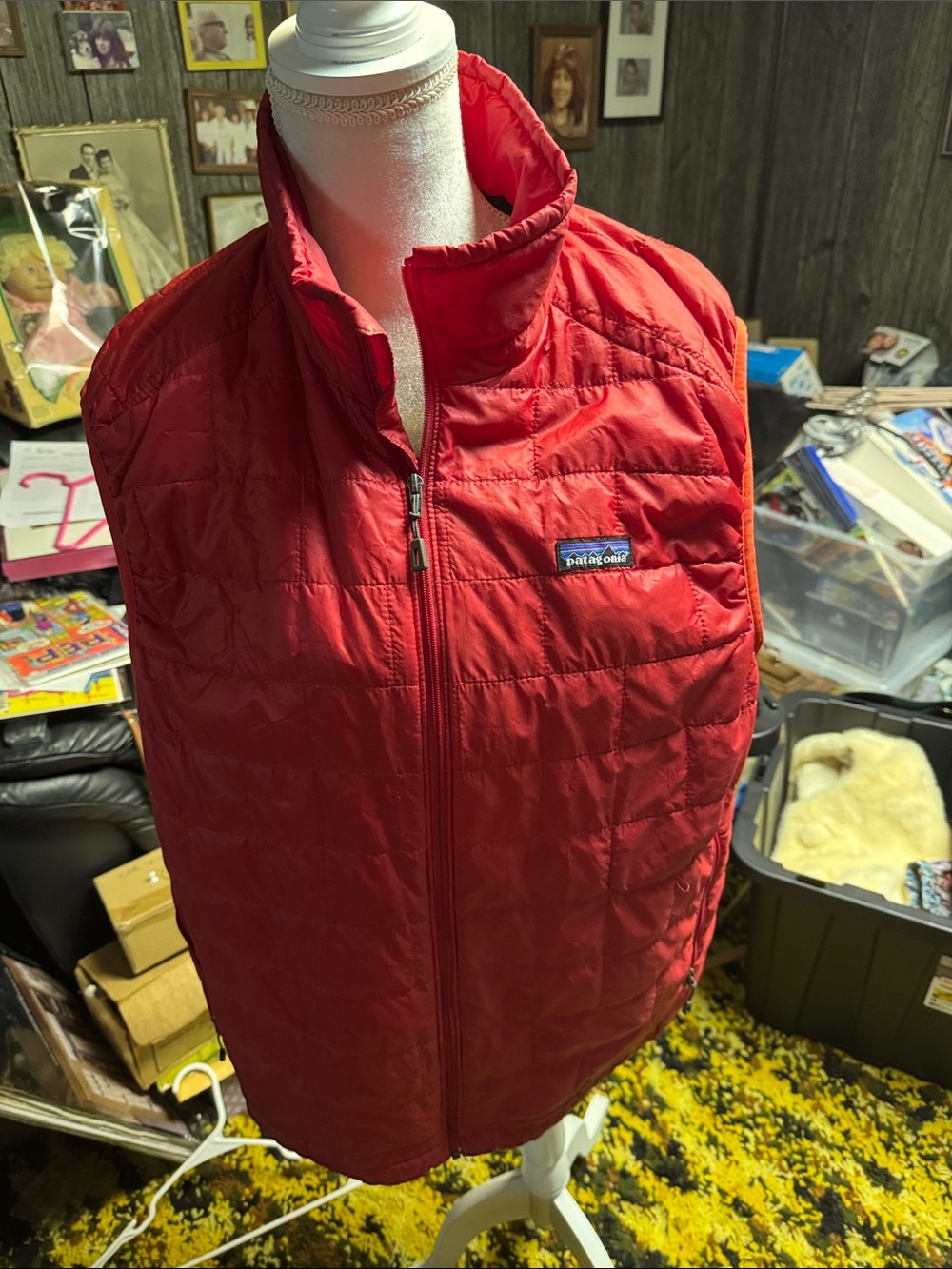 Patagonia Men’s Red Quilted Packable Vest
